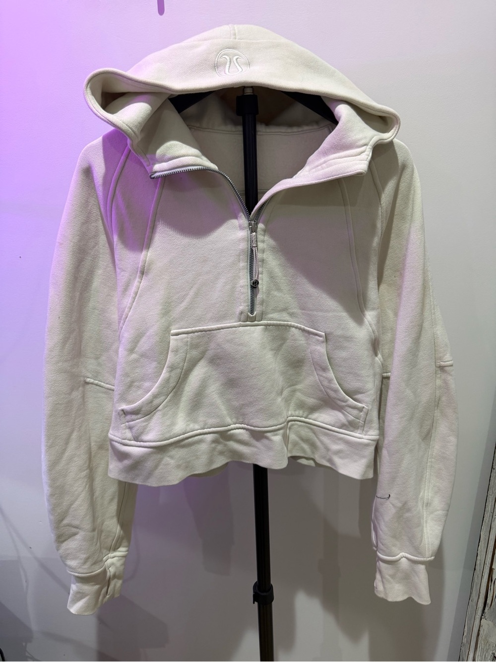 lululemon athletica Cream Half-Zip Hooded Pullover